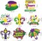 Mardi Gras Party Hanging Swirls Decorations, Mardi Gras Themed Foil Swirls for New Orleans Party Ceiling Decoration, Mardi Gras Swirls Streamer for Masquerade Party Supplies, 30pcs